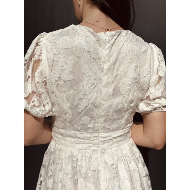 Sisters Point Sisters Point Lotte broderie dress white
