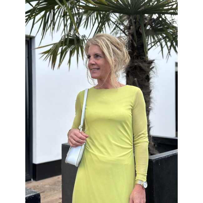 Maey long bodycon dress green
