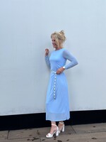 Maey long bodycon dress blue