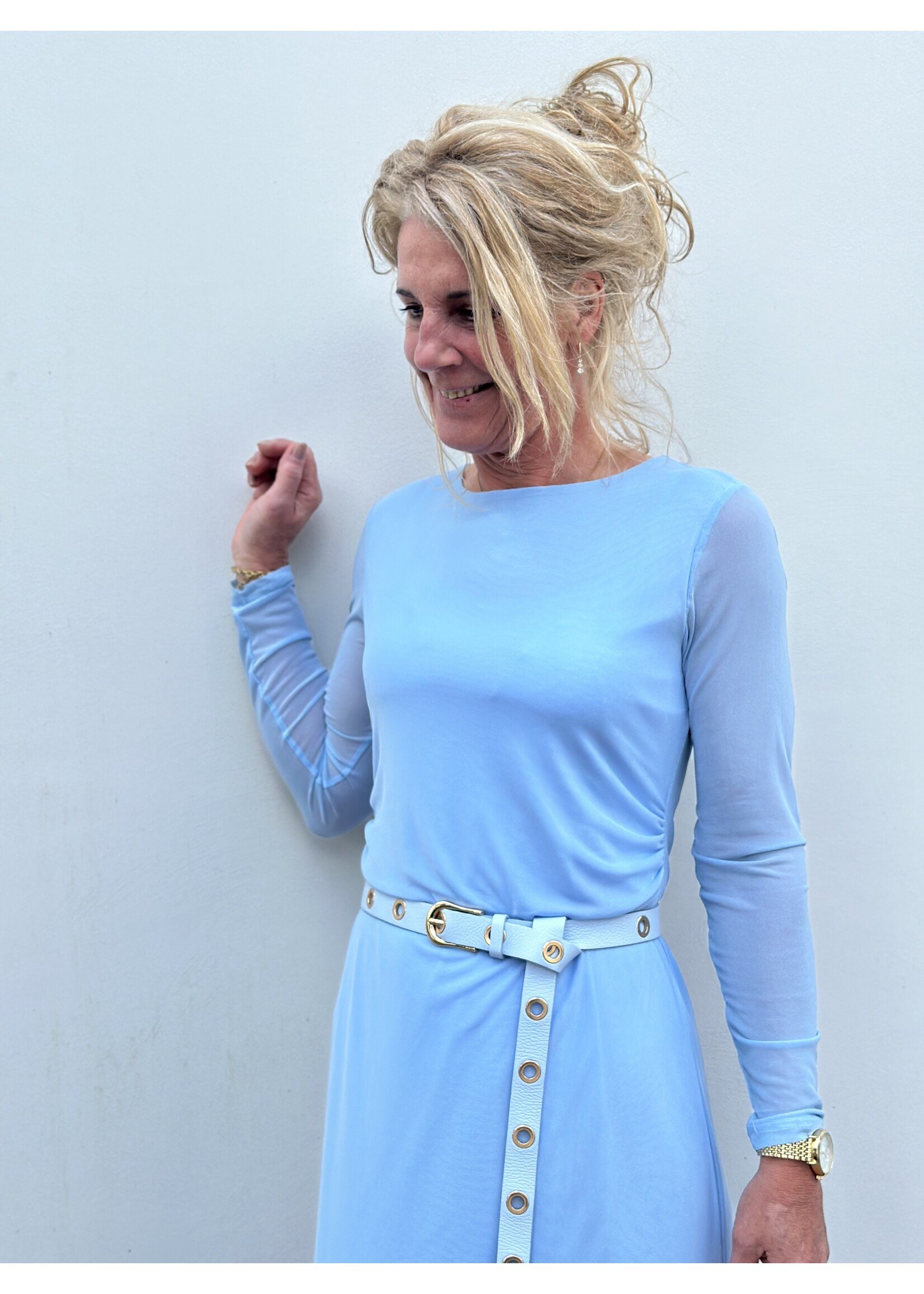 Maey long bodycon dress blue