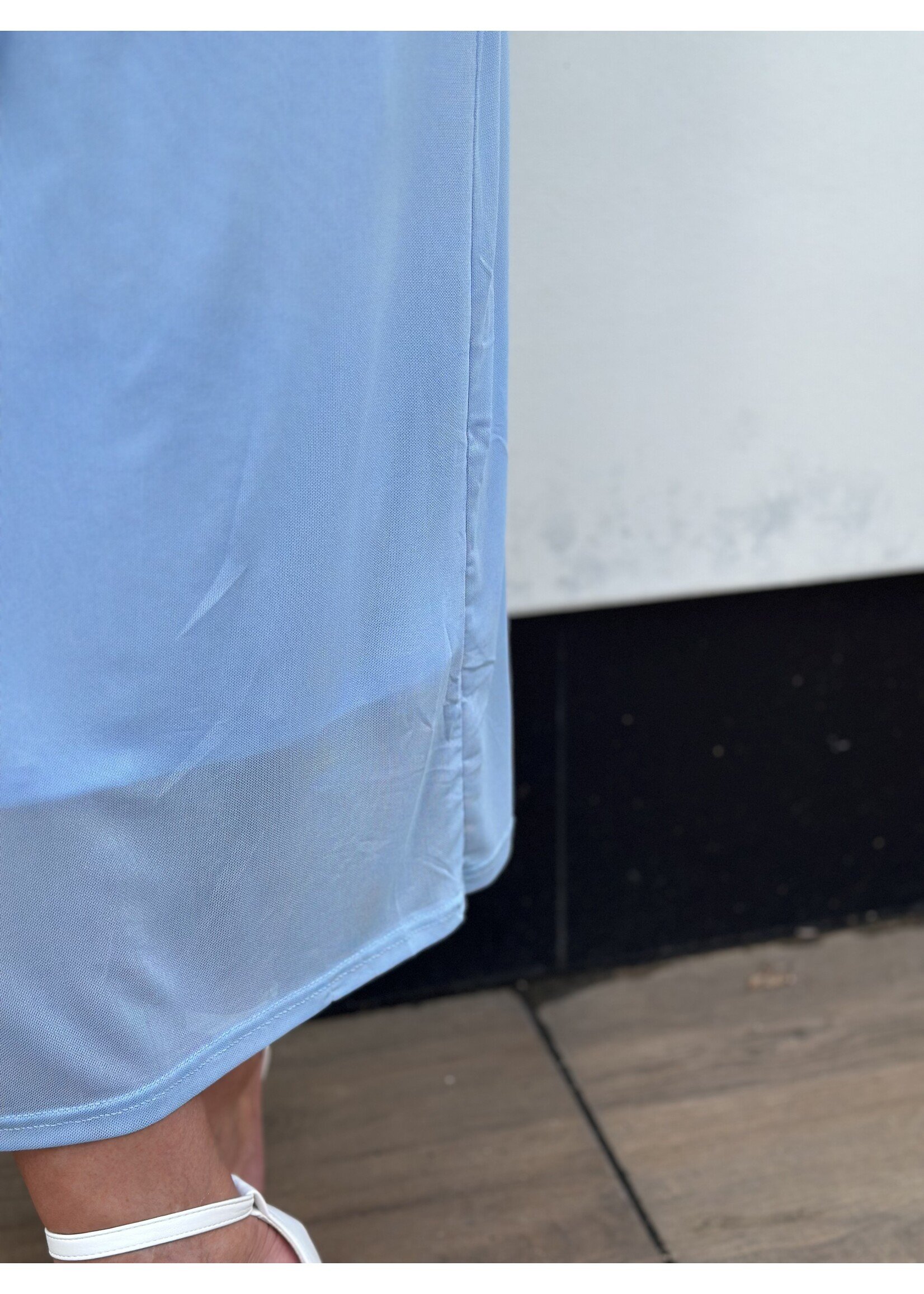 Maey long bodycon dress blue