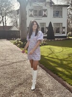 Lieve dress flower print purple