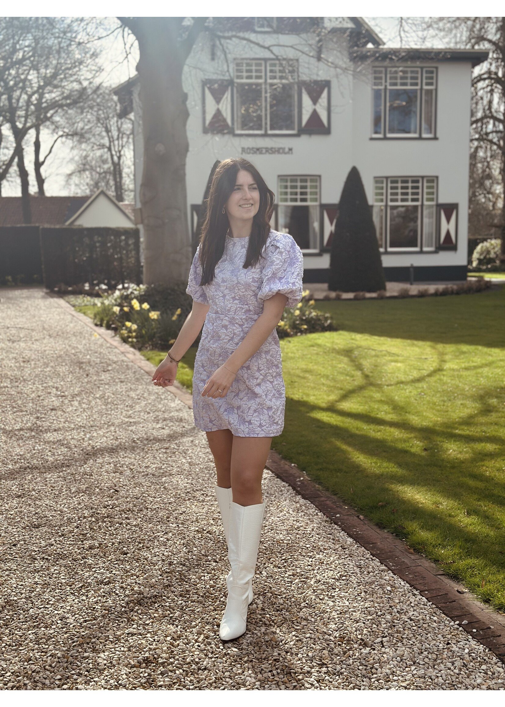 Lieve dress flower print purple