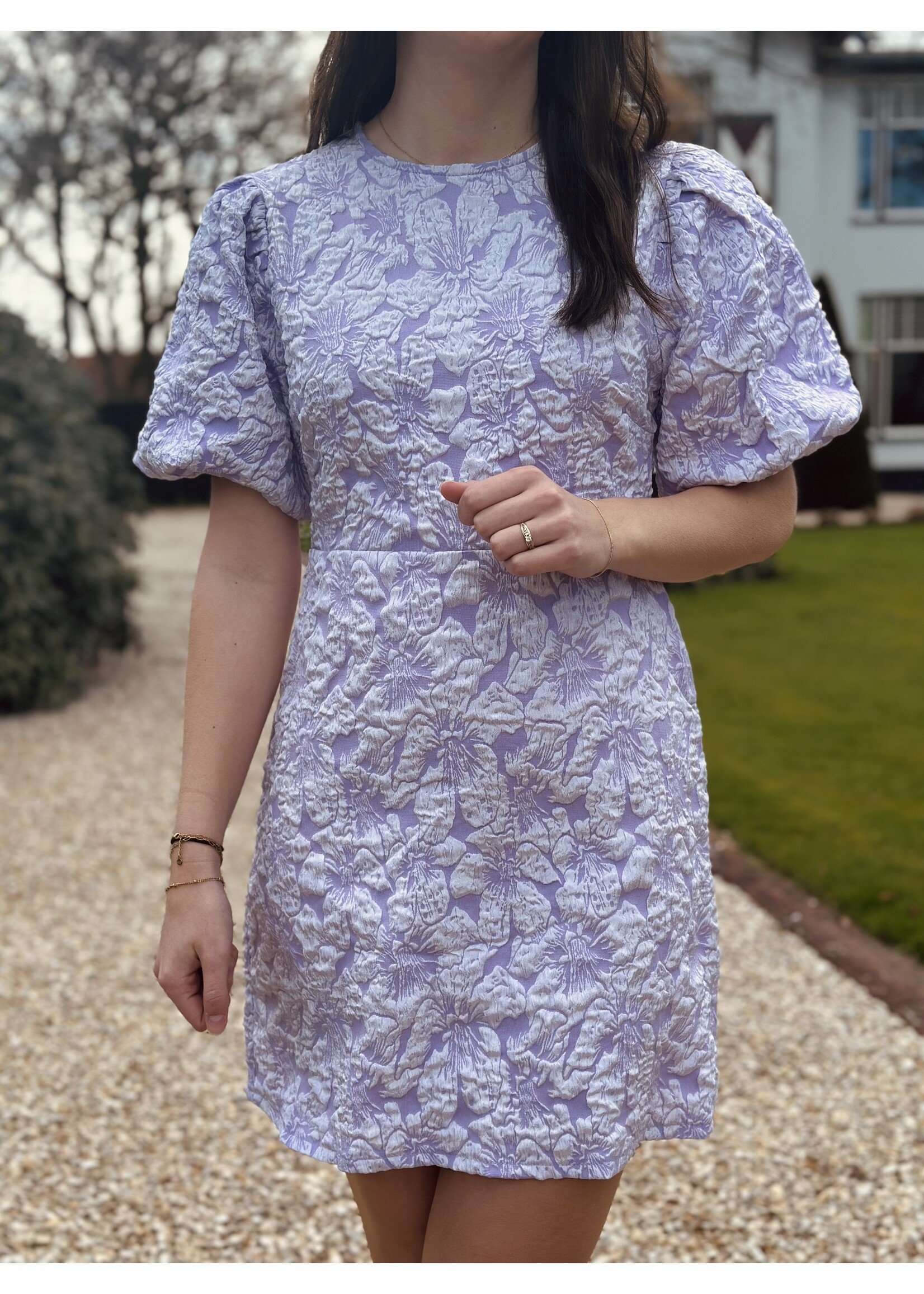 Lieve dress flower print purple