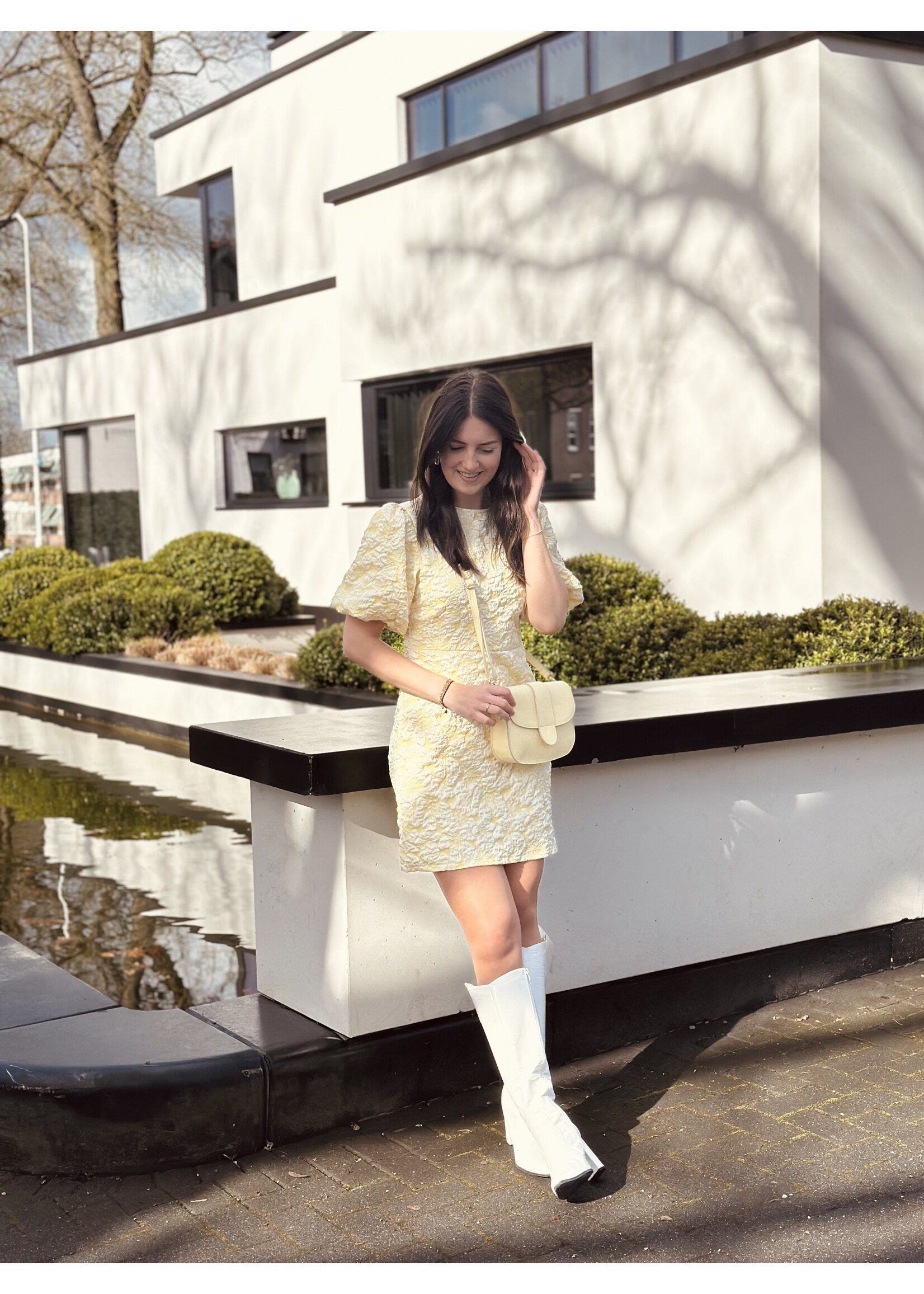 Lieve dress flower print yellow