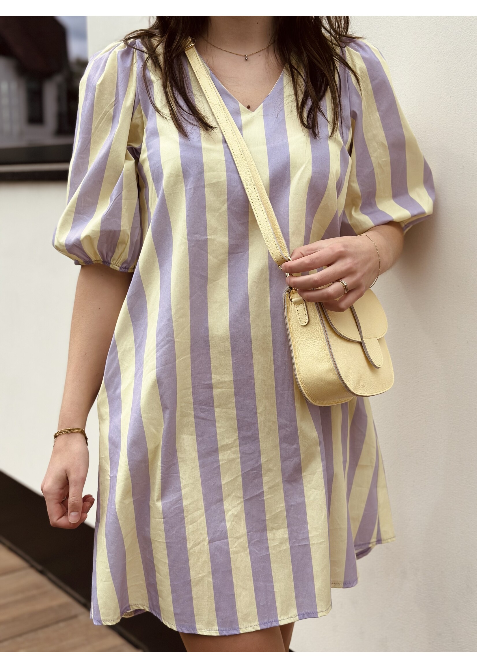 Sofiana dress purple/yellow print