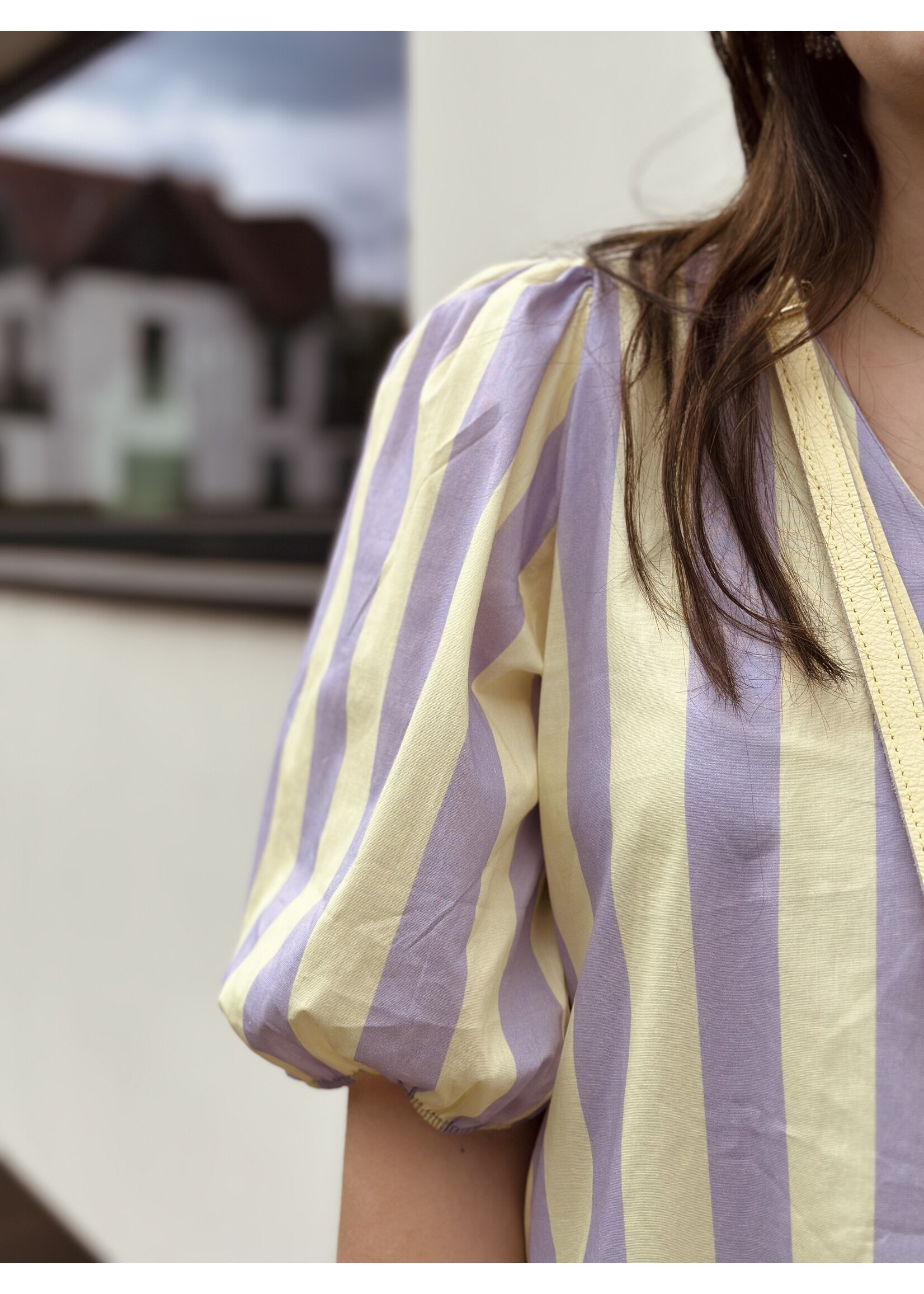 Sofiana dress purple/yellow print