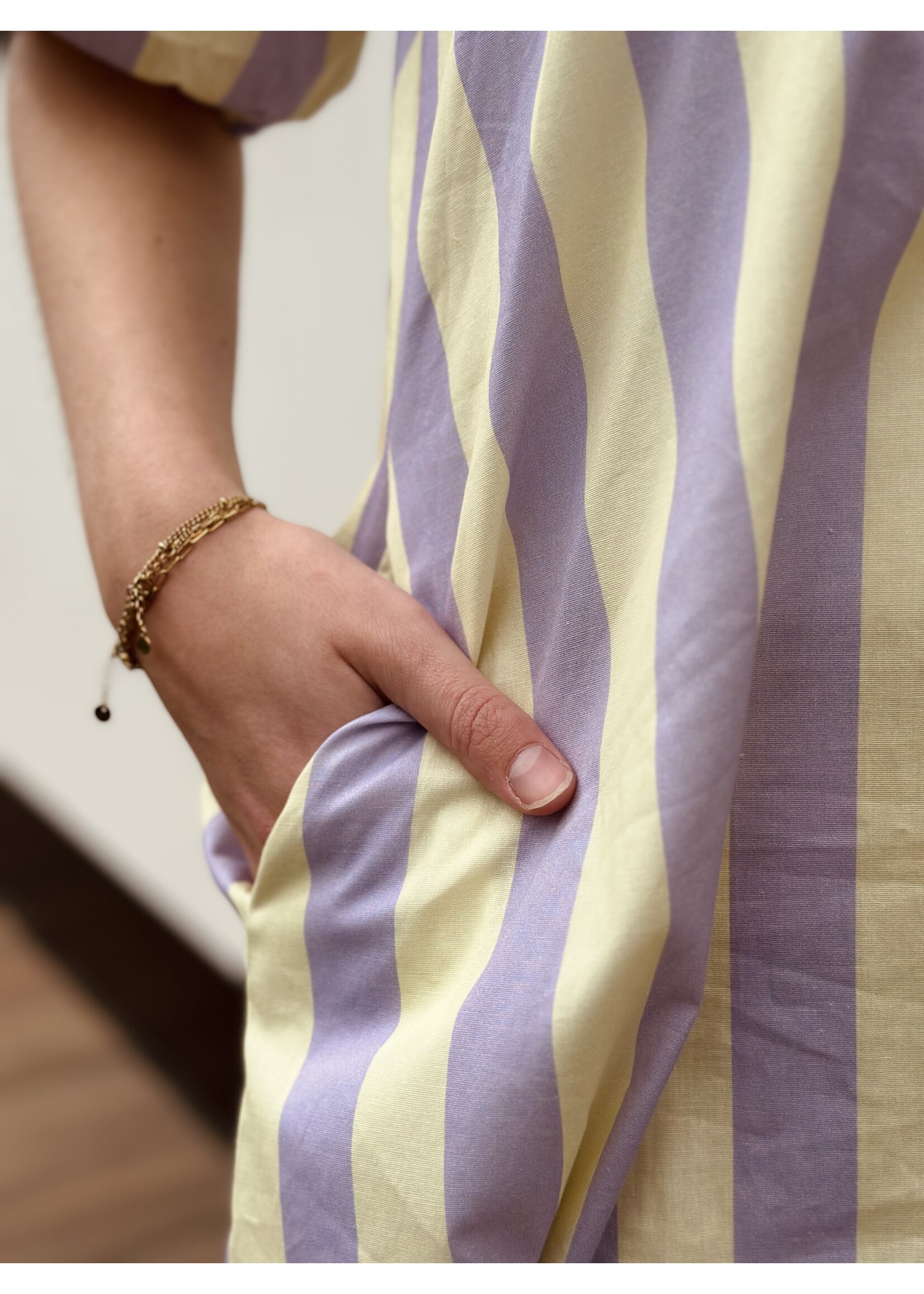 Sofiana dress purple/yellow print