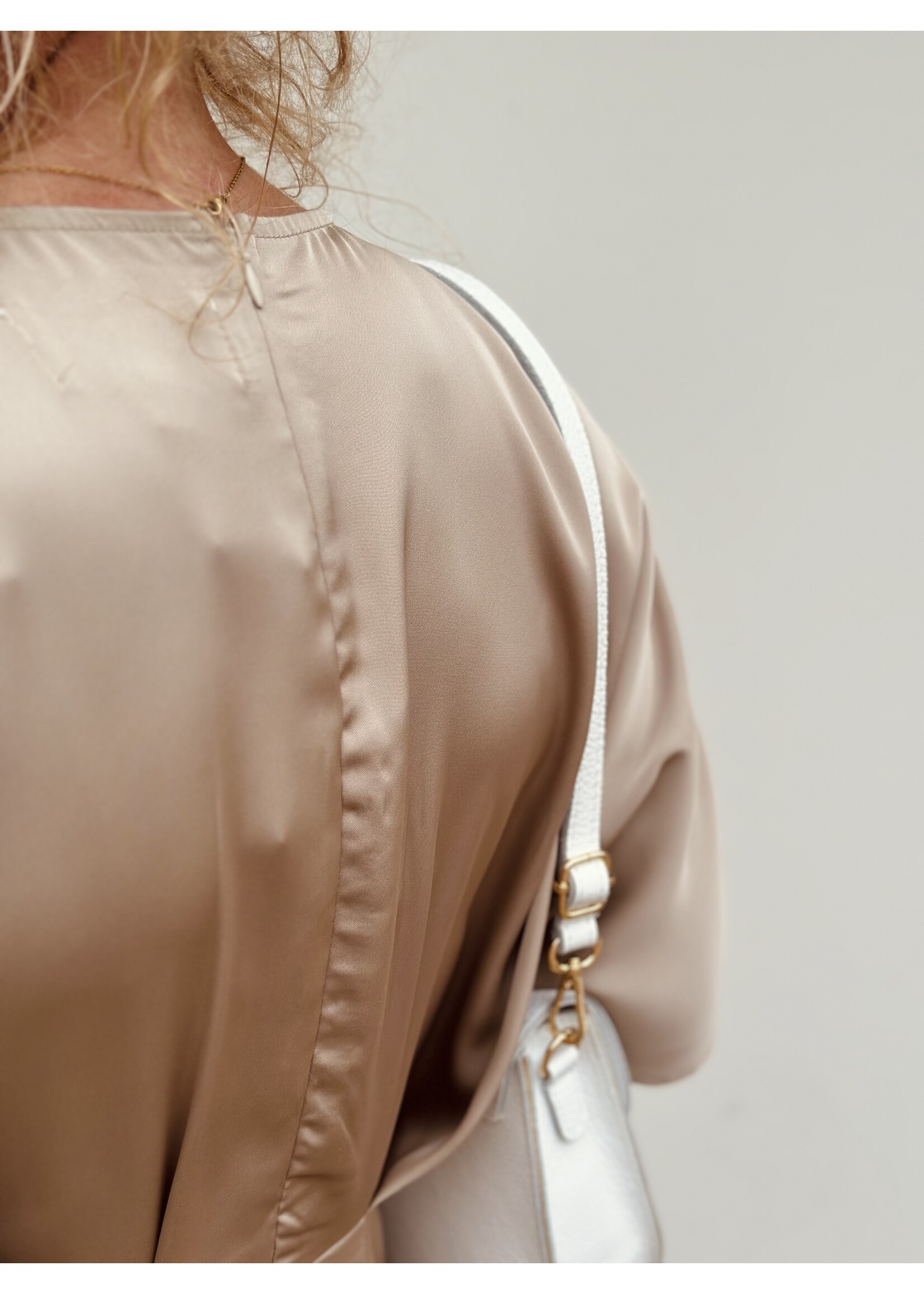 Helena long dress satin champagne