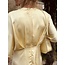 Helena long dress satin yellow