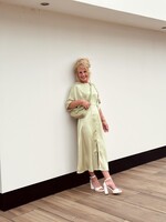 Helena long  dress satin mint green