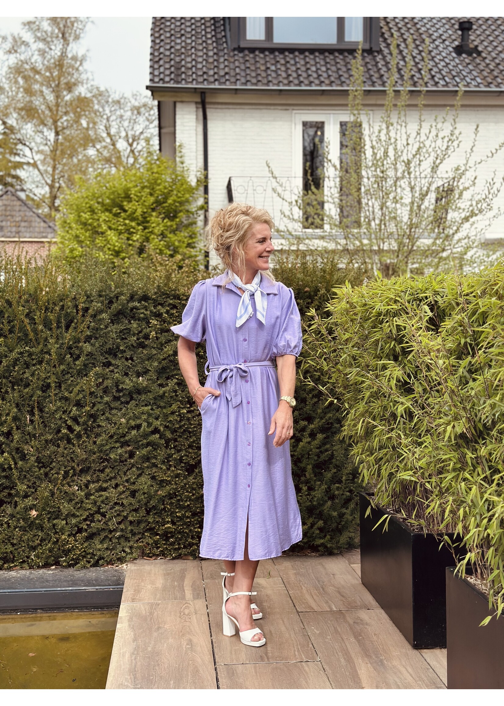 Rieneke long blouse dress purple