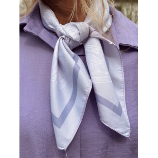 Bibi shawl purple/white print One Size