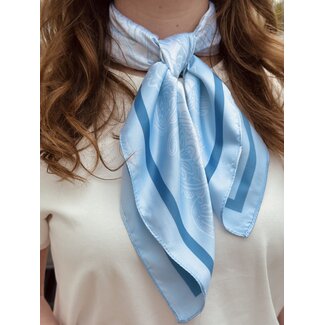 Bibi shawl blue/white print One Size
