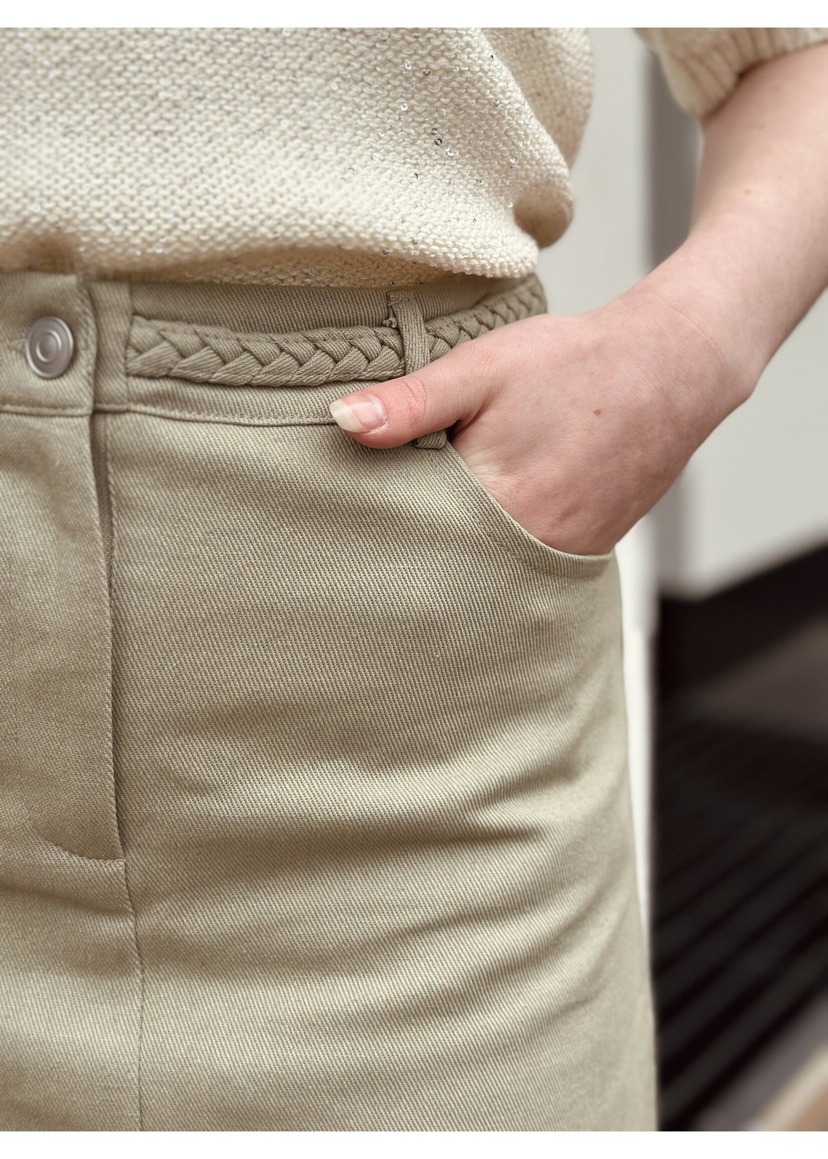 Joliena denim skirt green