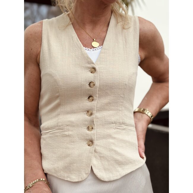 Sisters Point Sisters Point Ilse gilet beige