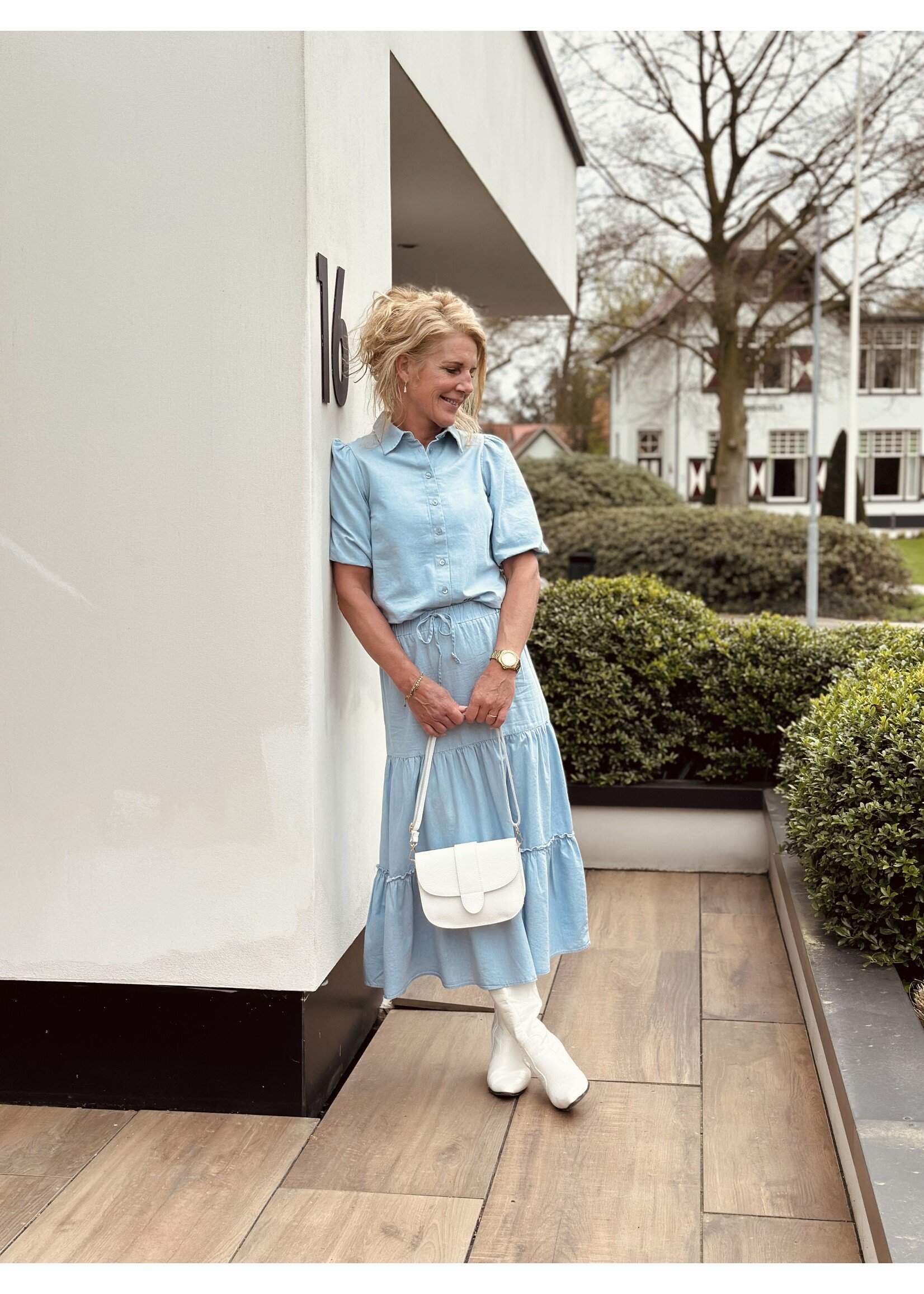 Elvira Elvira Saskia denim skirt light blue