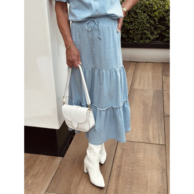 Elvira Elvira Saskia denim skirt light blue