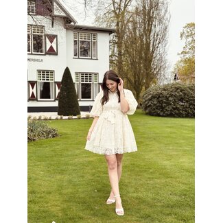 Yrene broderie dress ecru
