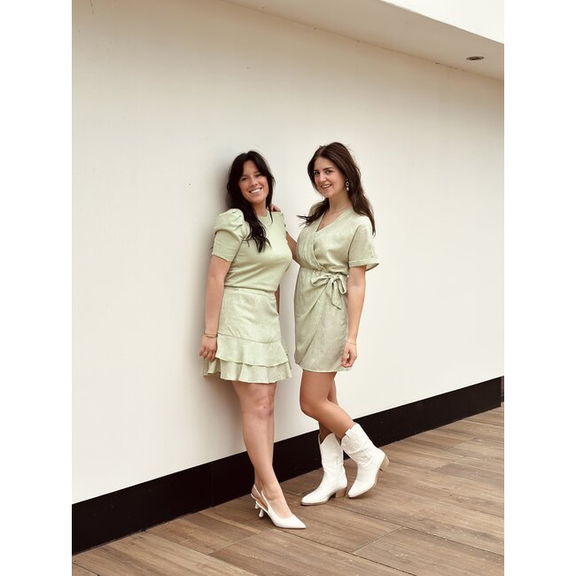 Lofty Manner Lofty Manner Solira dress mintgreen print