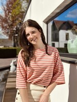 Jadeleen t-shirt stripes red/beige One Size