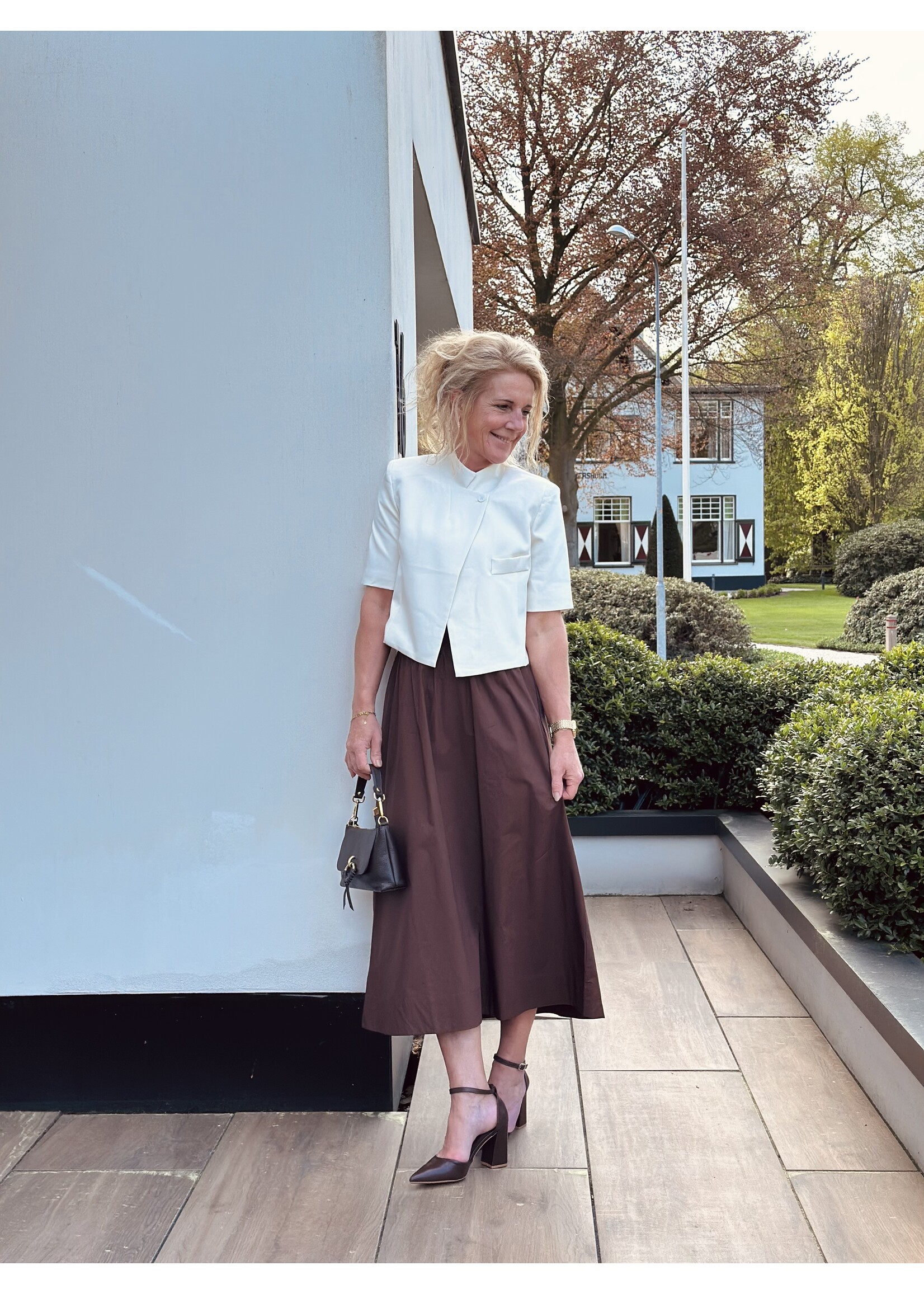 Jente long skirt brown