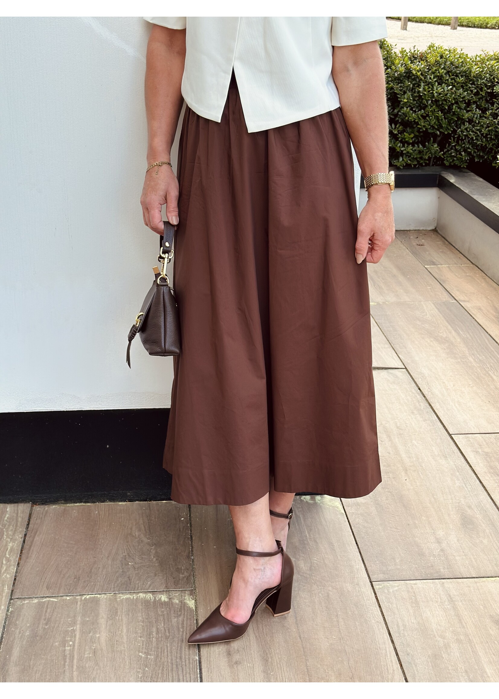 Jente long skirt brown