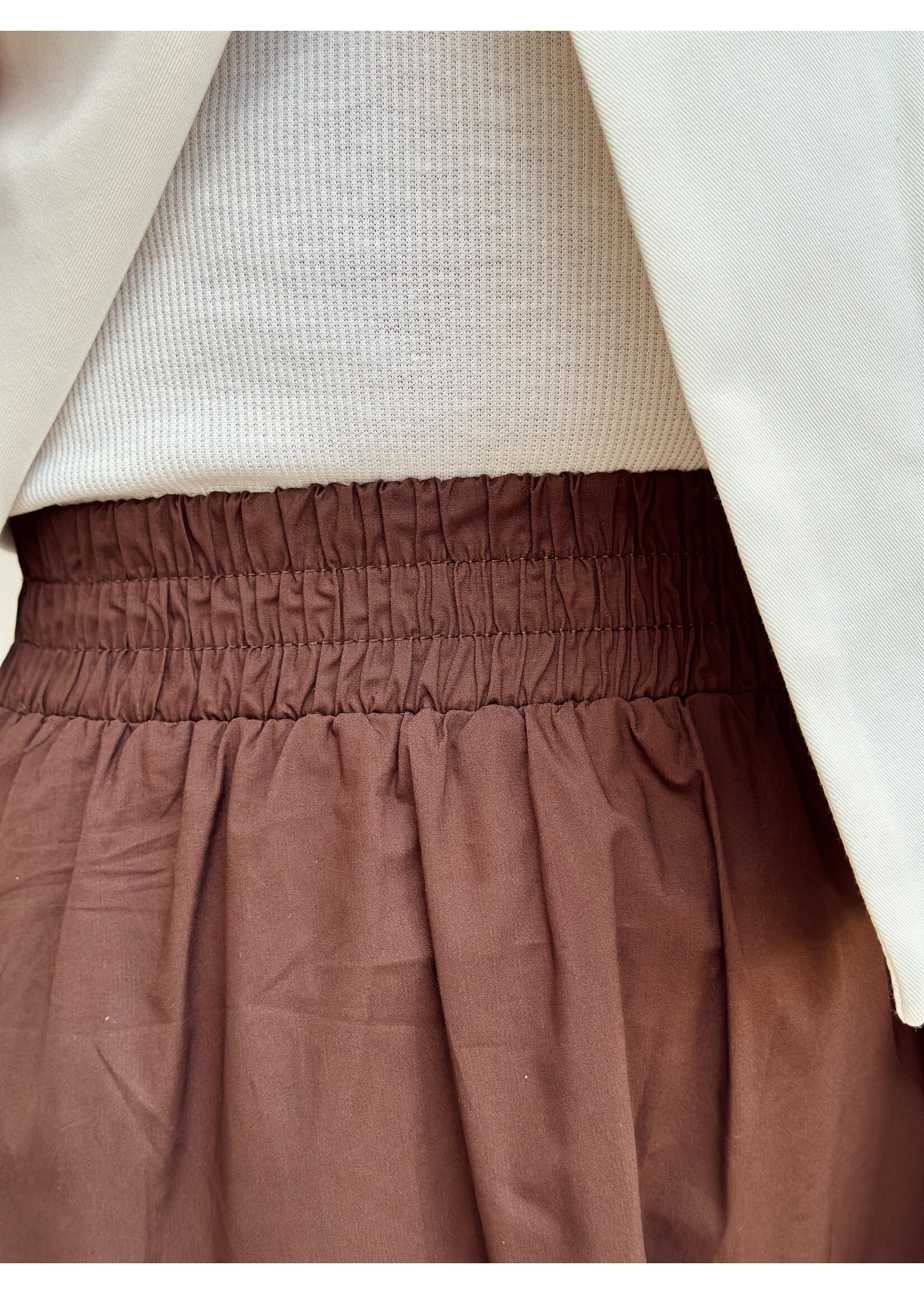 Jente long skirt brown