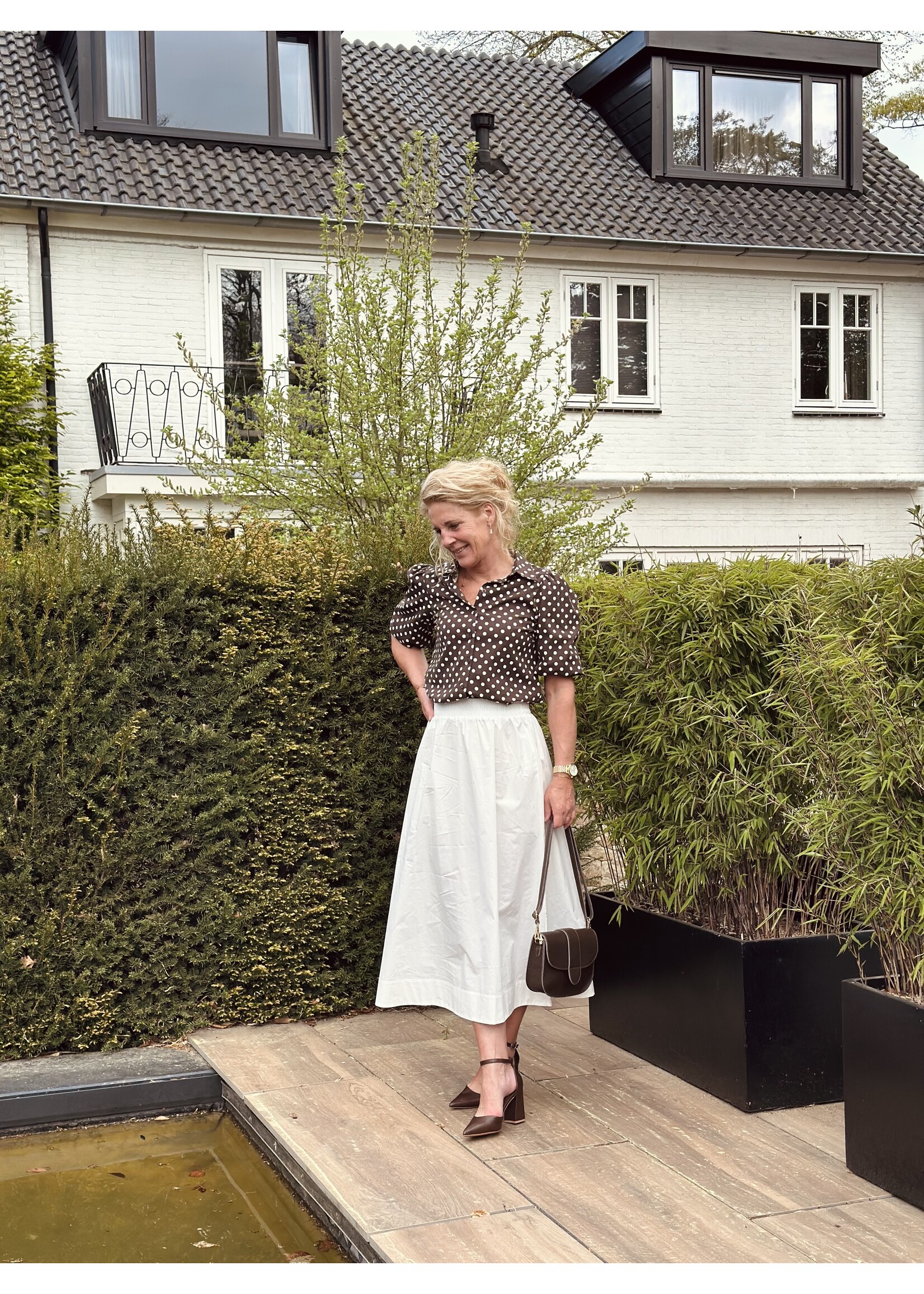 Jente long skirt white