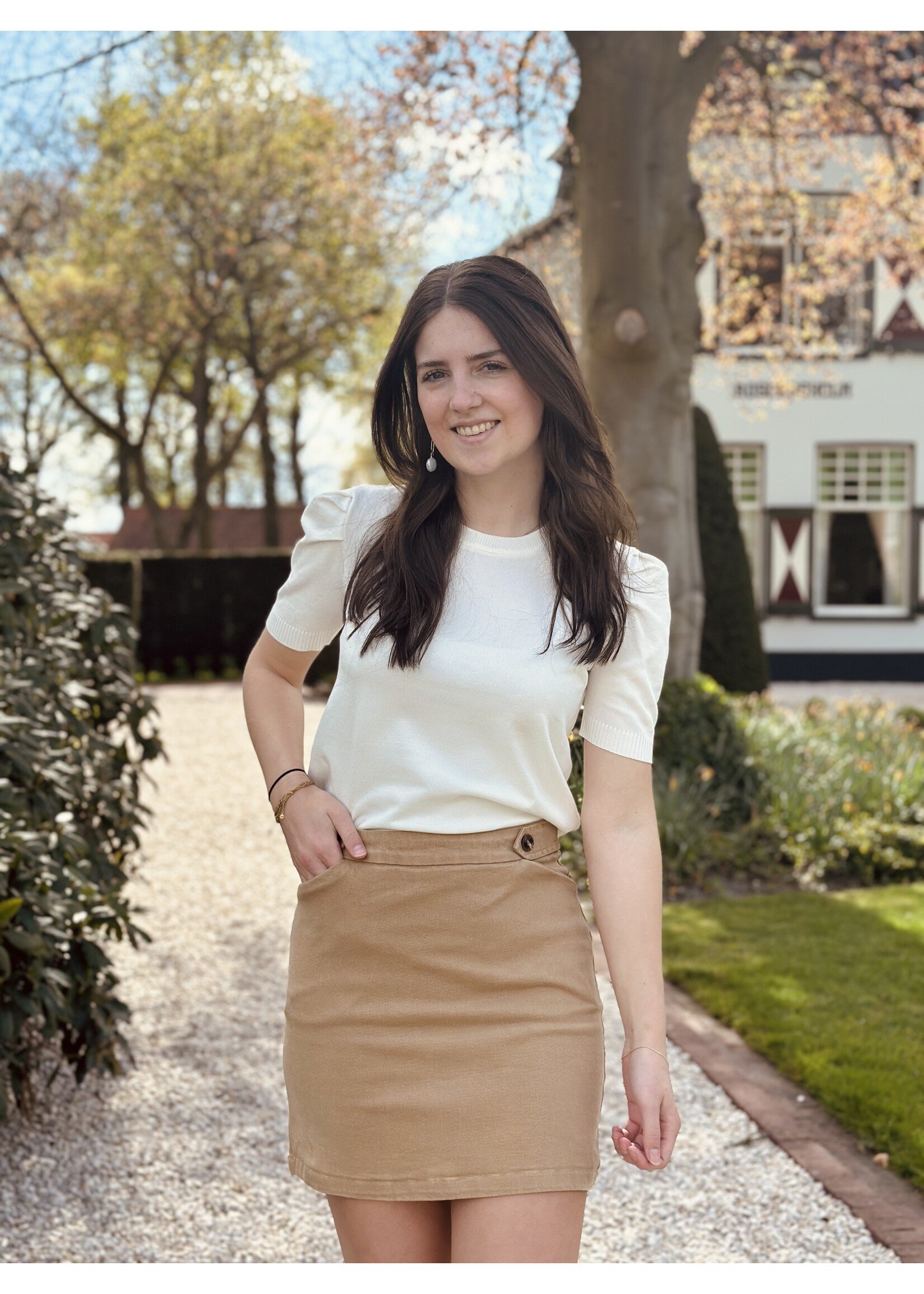 Jenneke skirt denim camel