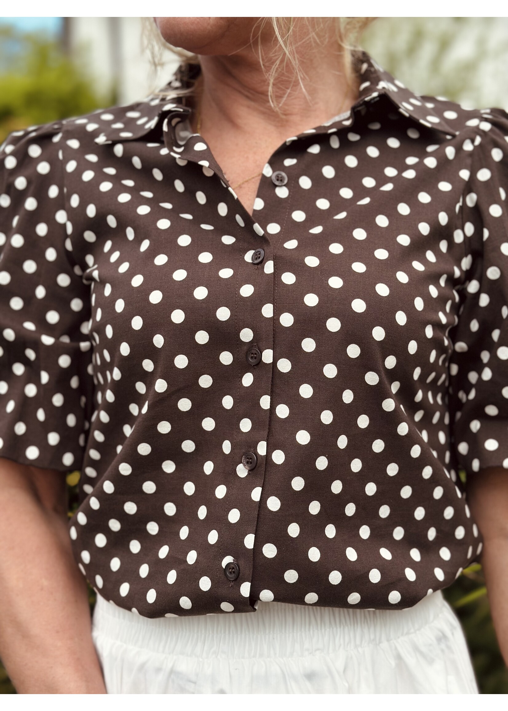 Elvira Elvira Jade blouse brown dot