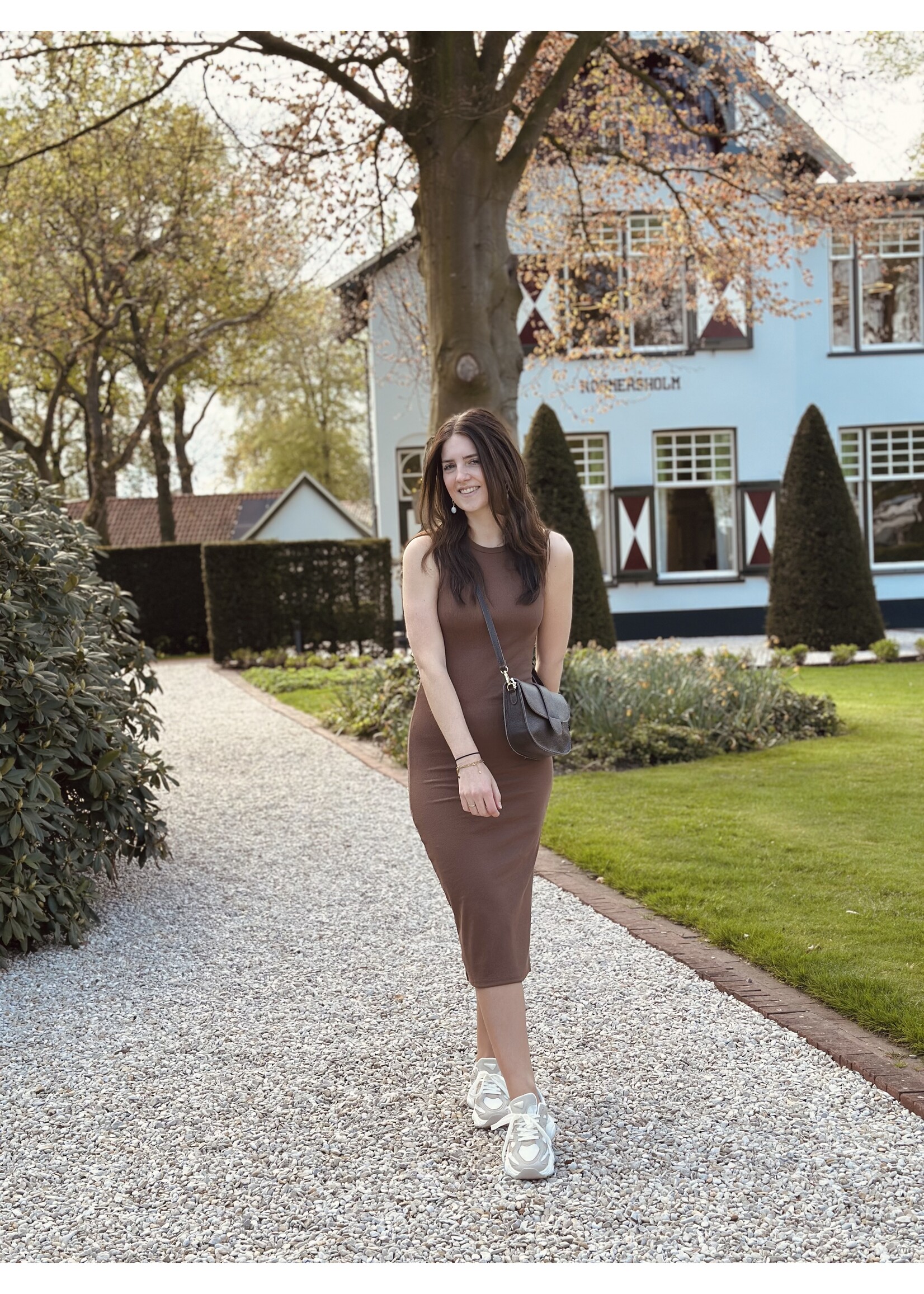 Rozien bodycon dress brown