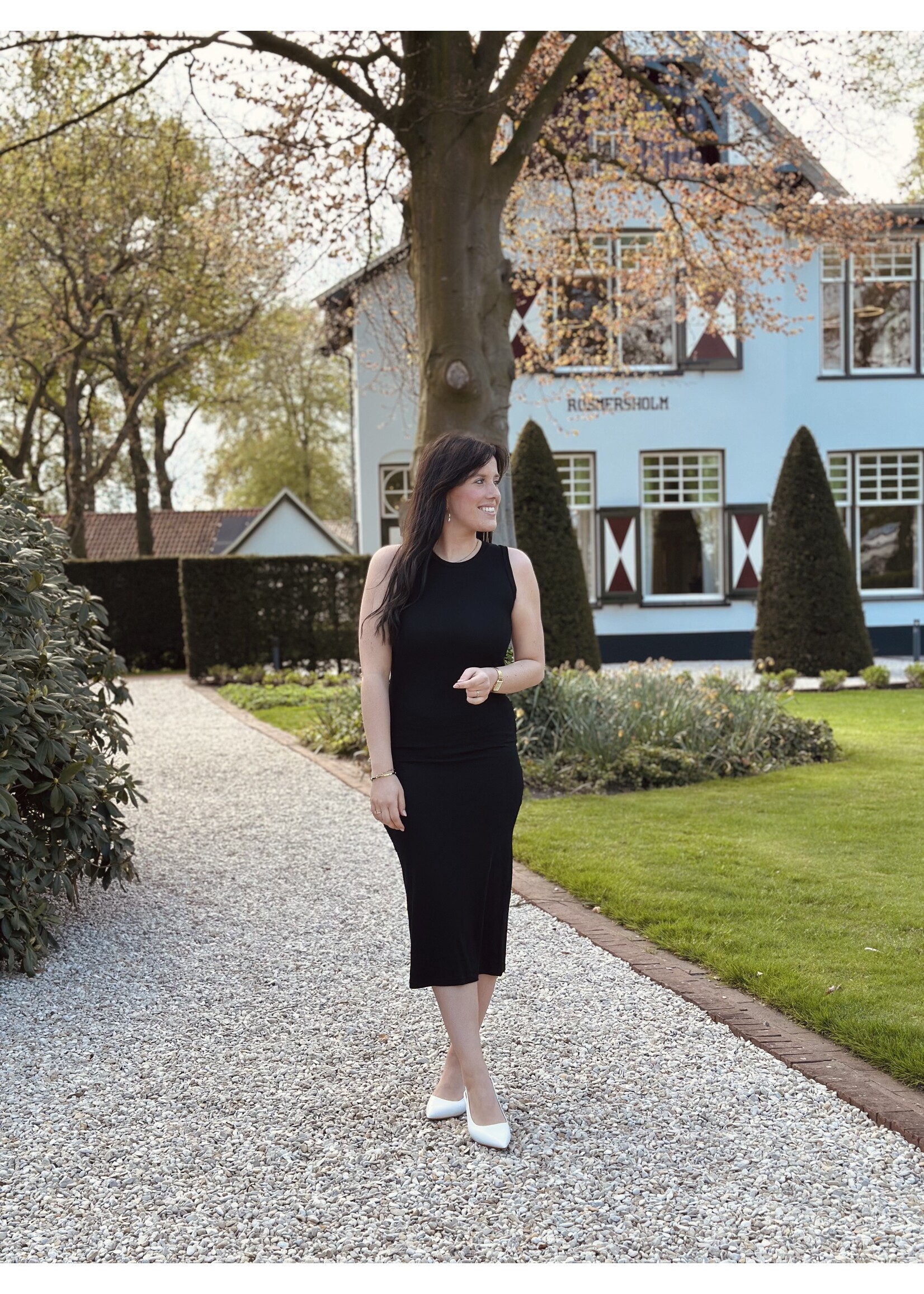 Rozien bodycon dress black