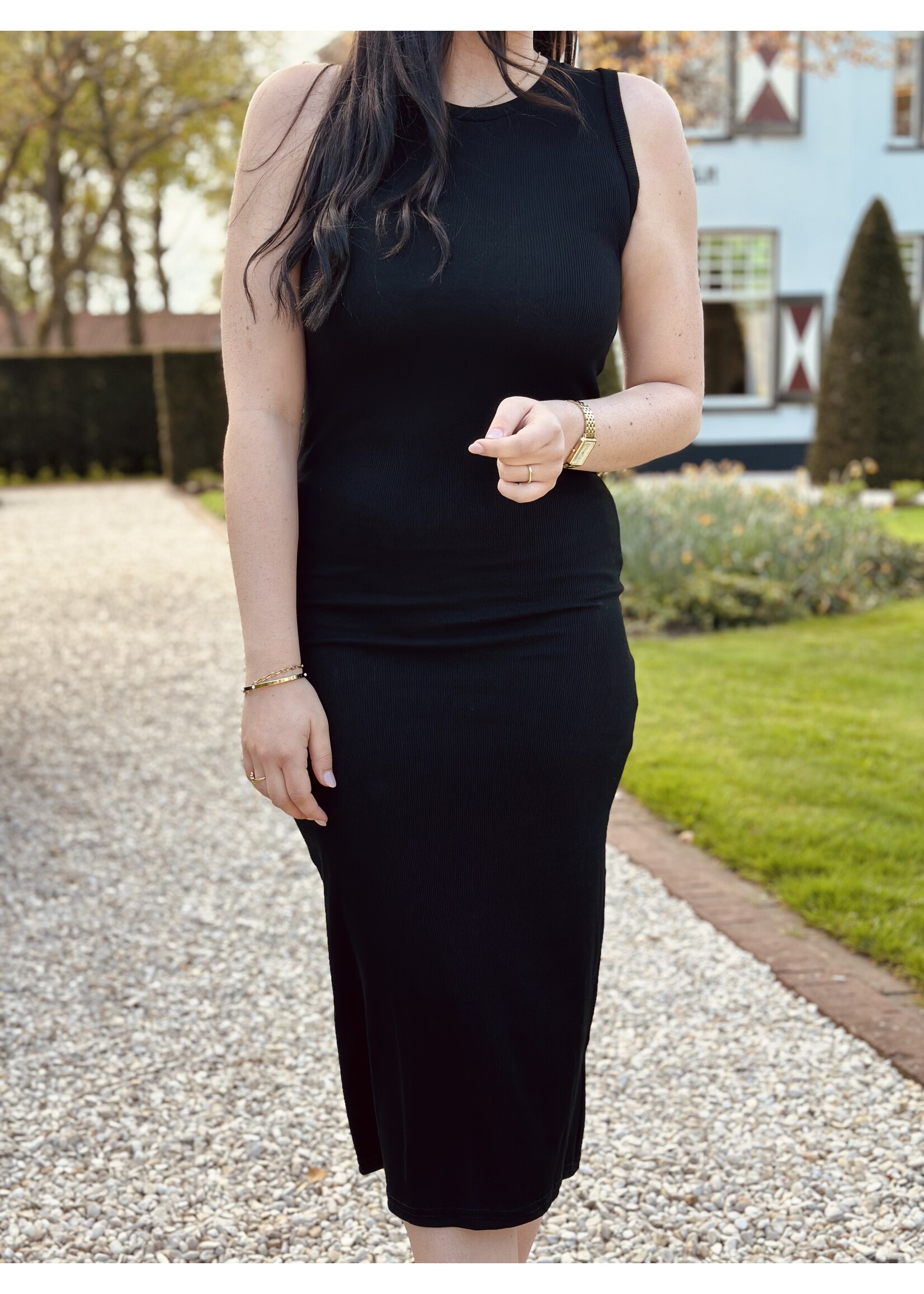 Rozien bodycon dress black