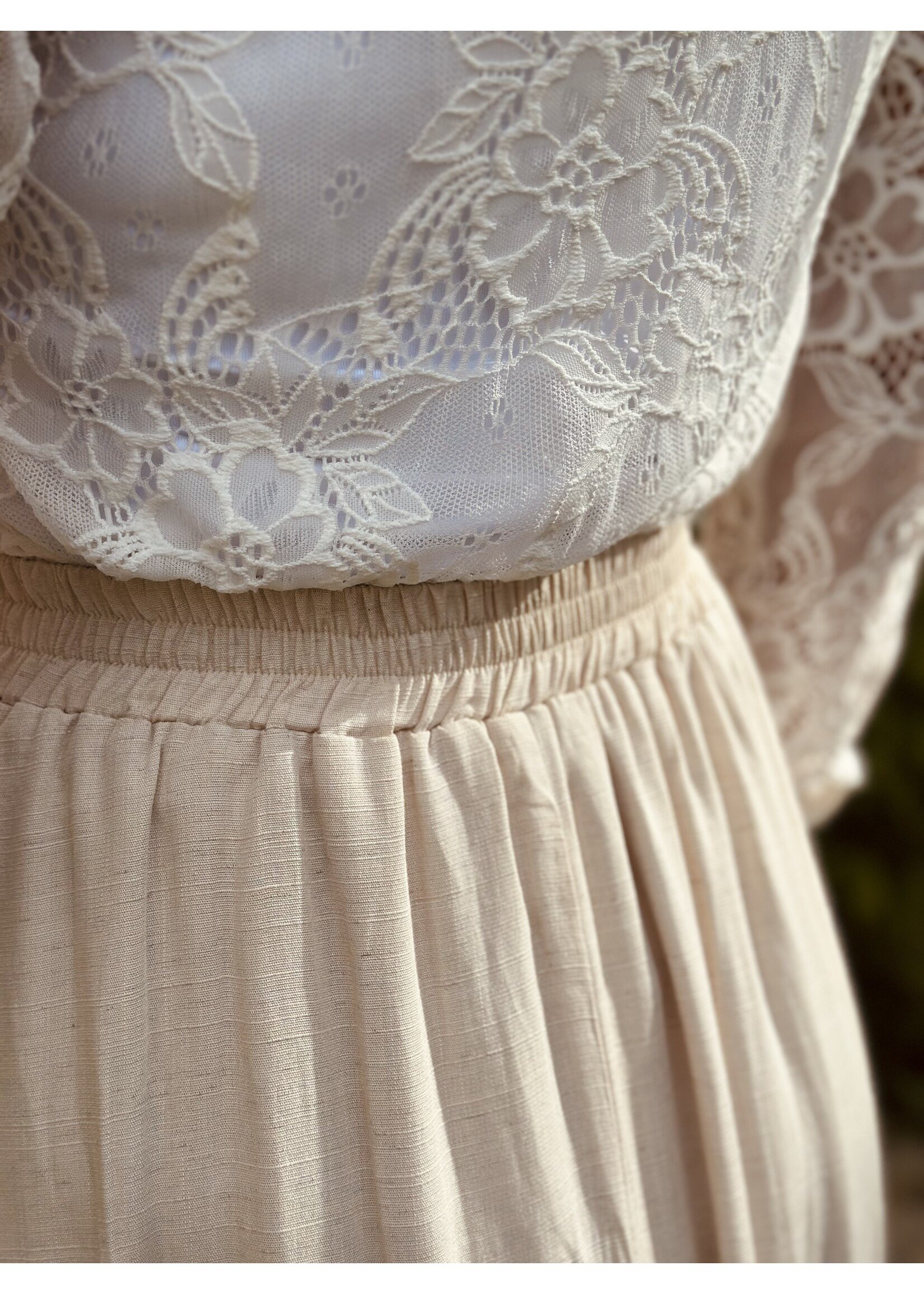 Annegreet long skirt beige