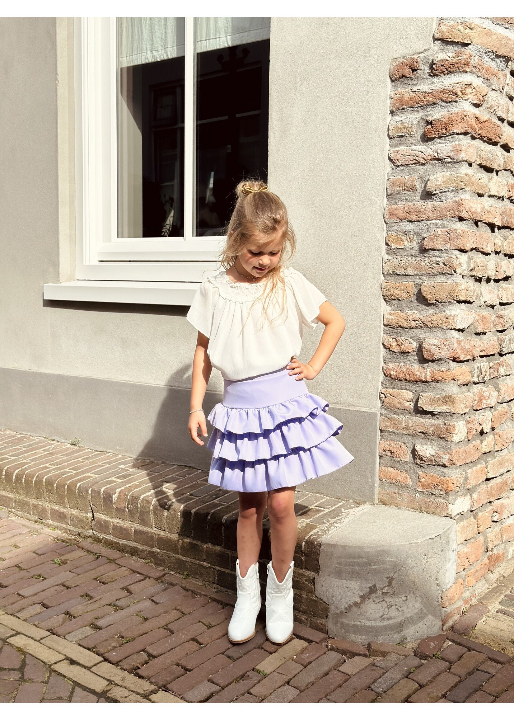 Melanie layered skirt purple