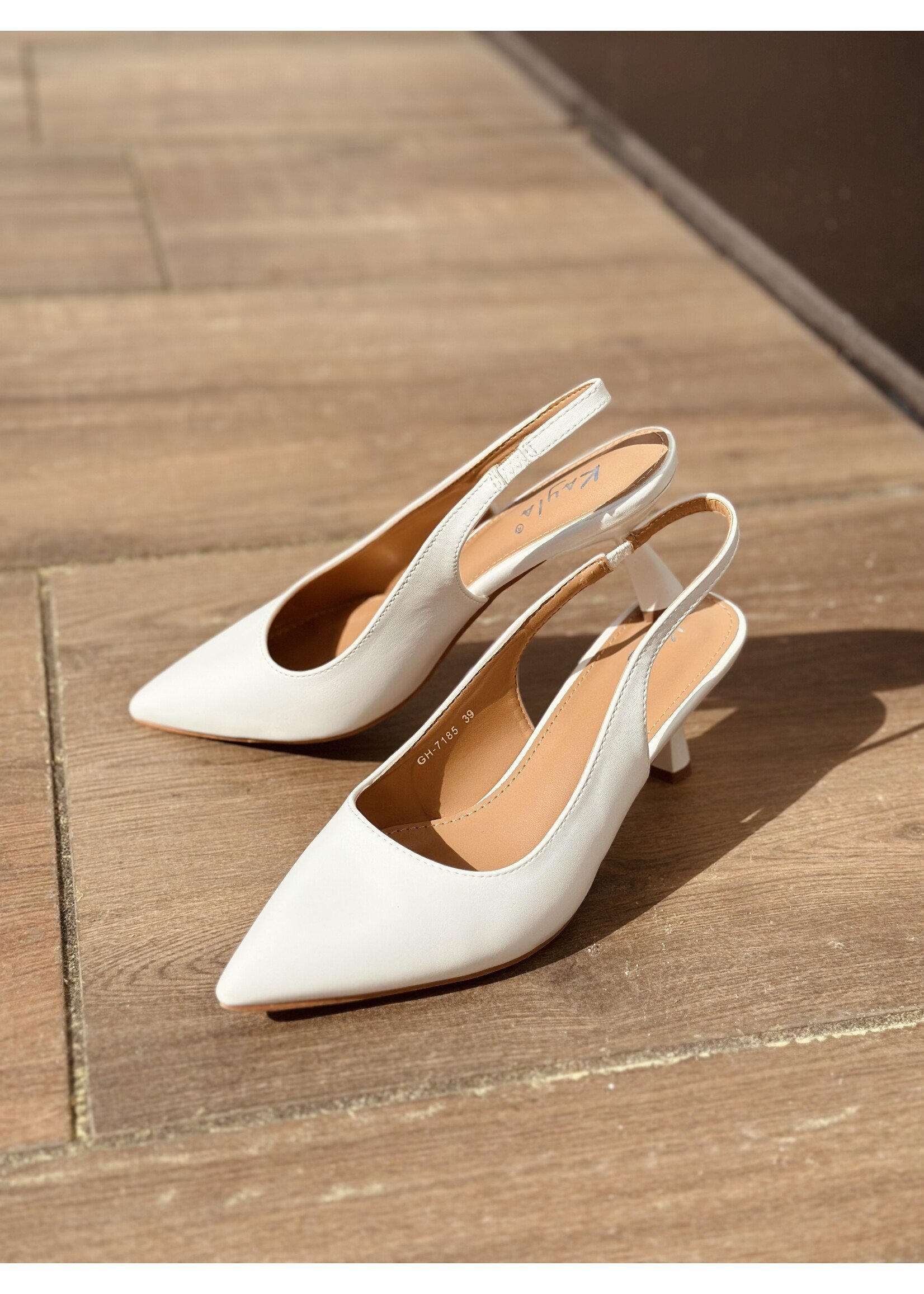 Kayla kitten heels white