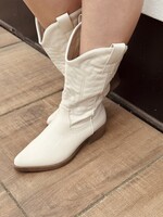 Garby cowboy boots leatherlook beige