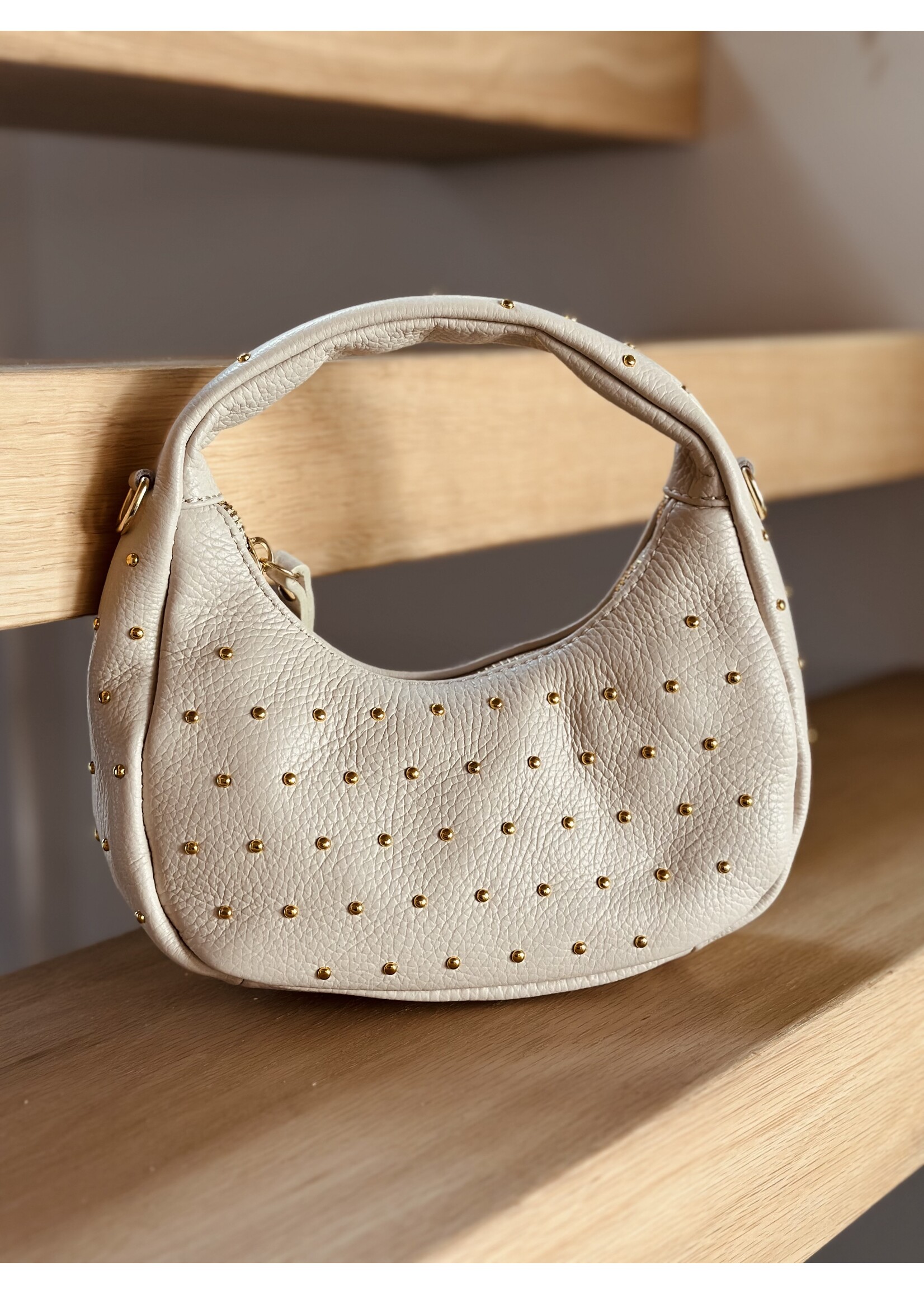 Samanthe bag beige gold studs