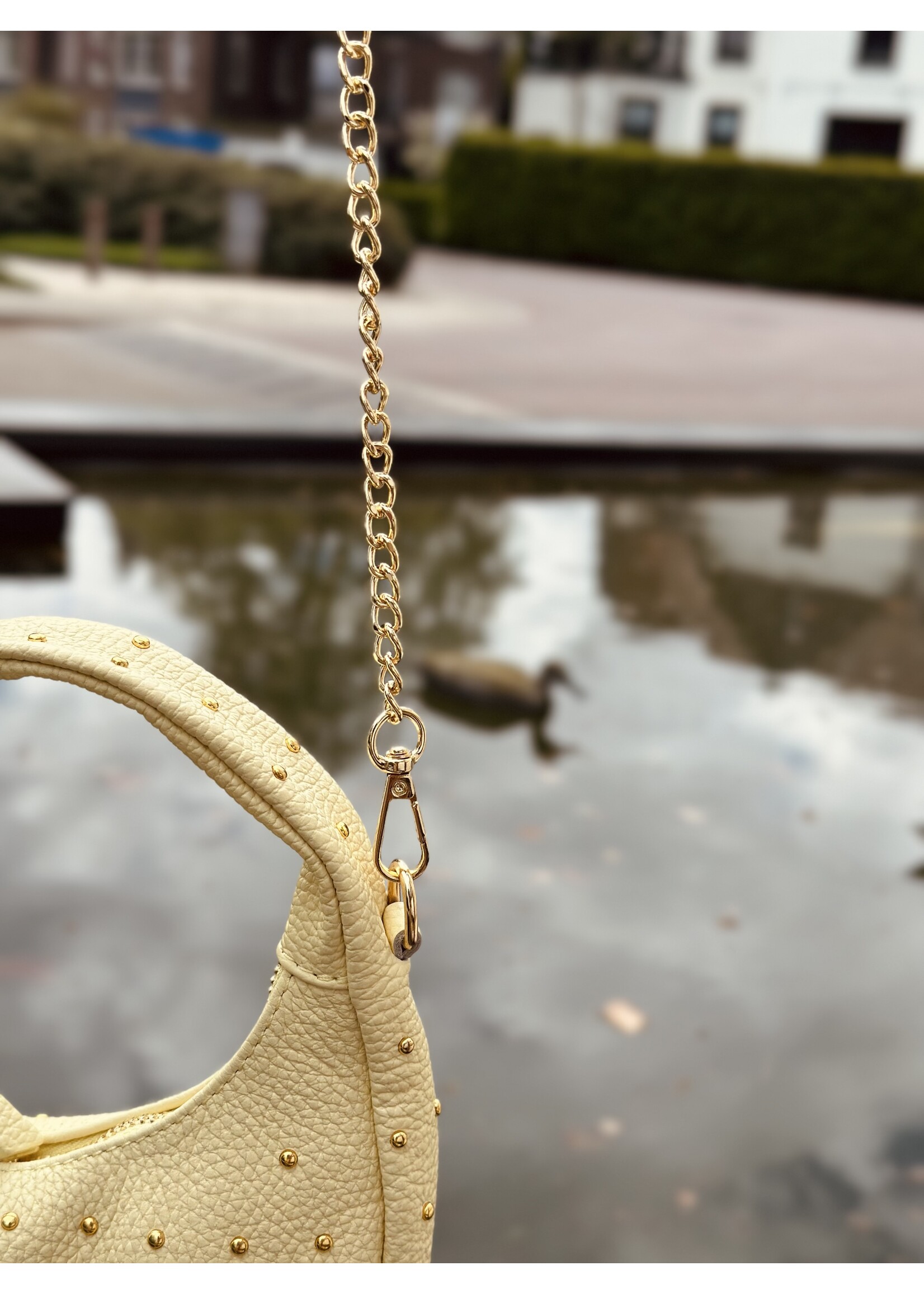 Samanthe bag yellow gold studs