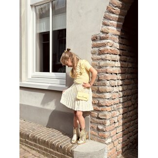 Floriena plissé skirt flower print yellow