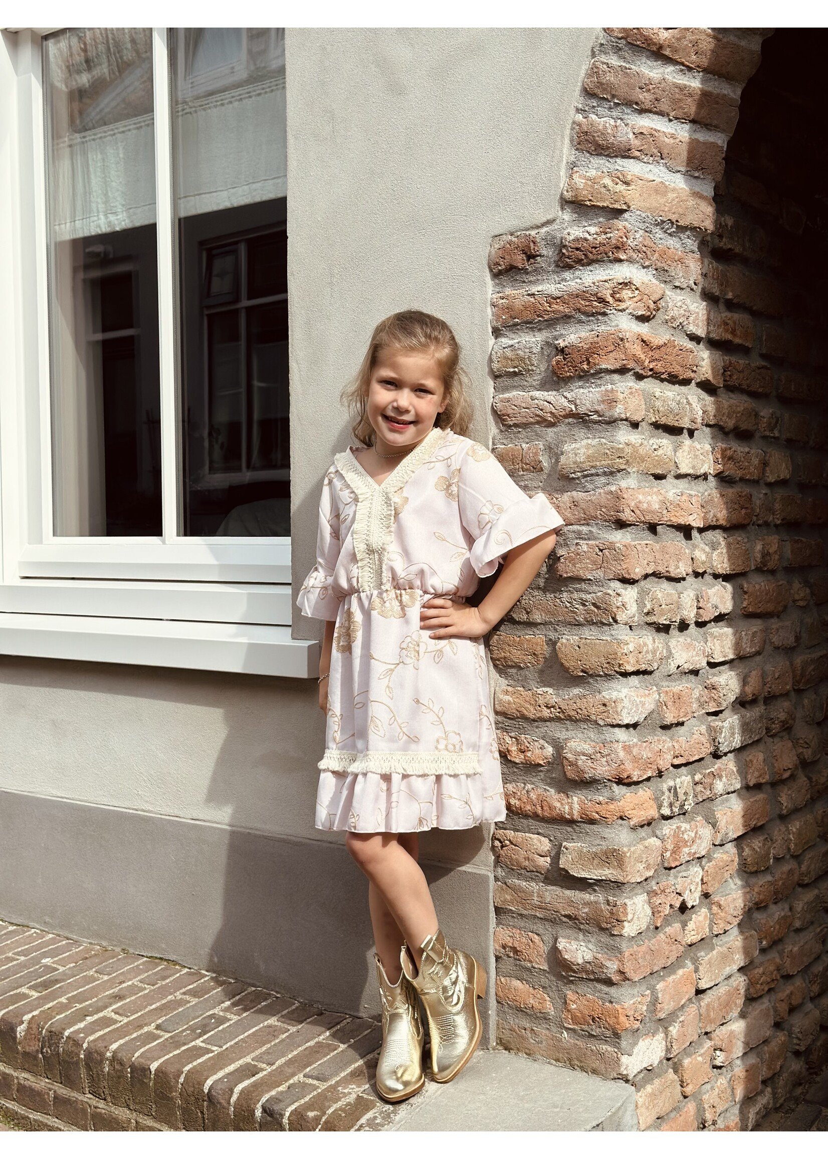 Larise dress light pink print