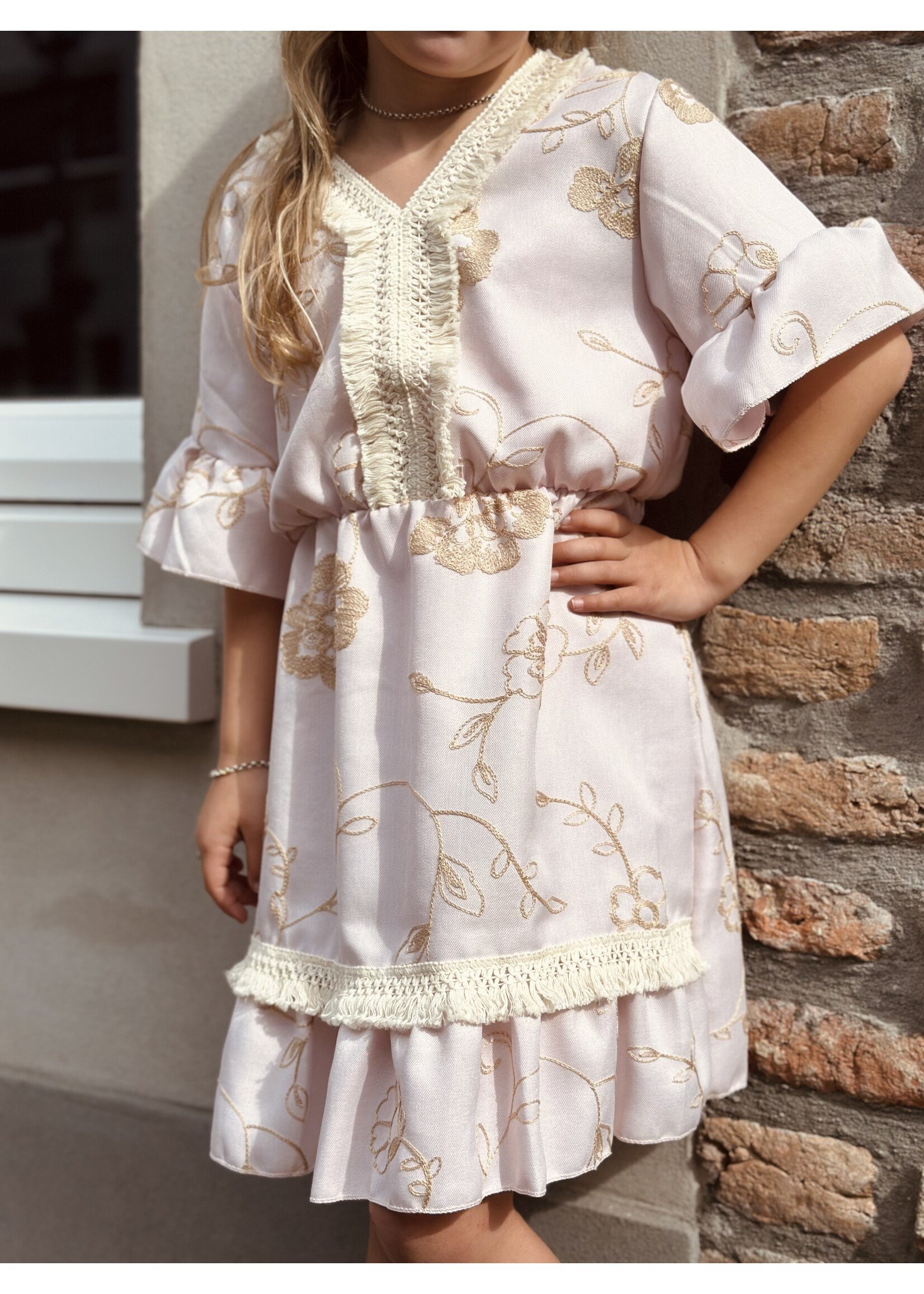 Larise dress light pink print