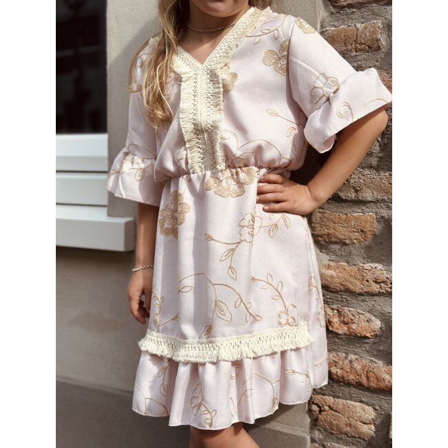 Larise dress light pink print
