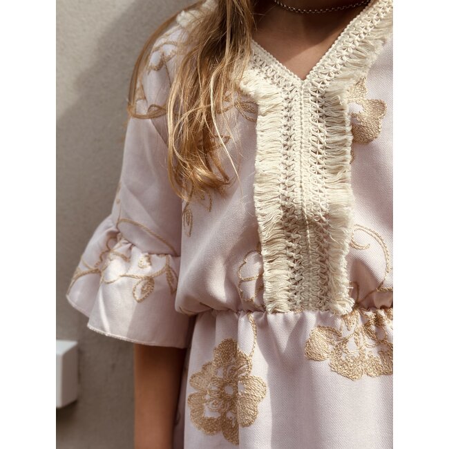 Larise dress light pink print