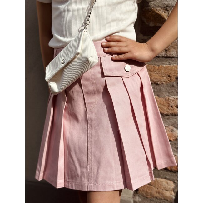 Deliana denim skirt pink