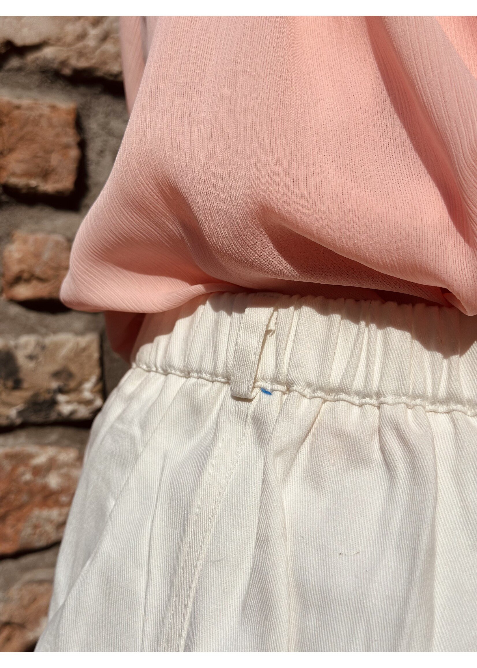 Deliana denim skirt white