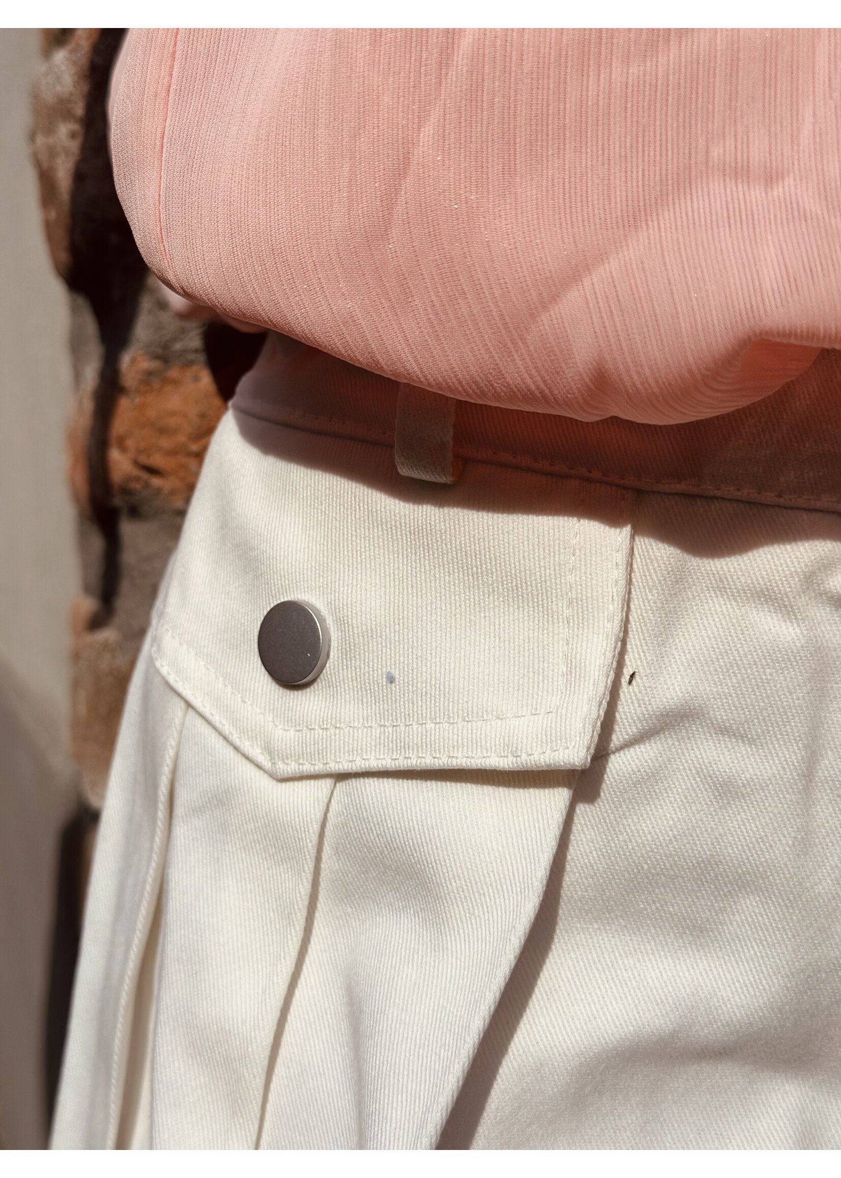 Deliana denim skirt white