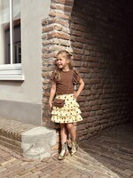 Melanie layered skirt yellow/brown print