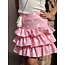 Melanie layered skirt pink/white print